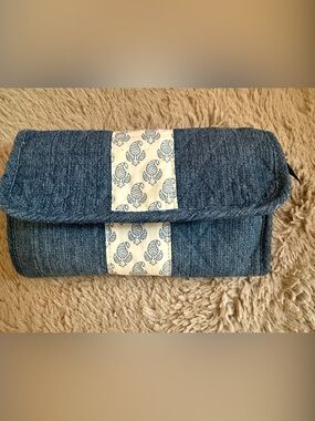 LEMON HILL BLUE JEAN QUILTED WALLET - Billfold, Card Holder